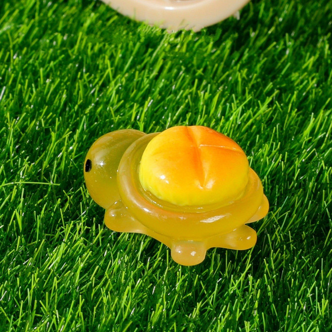 미니 빵 거북이 디오라마 소품 인테리어 수지 장식 야광, 단팥빵 10P