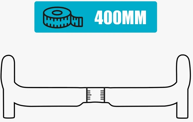 발루고 로드 카본 자전거 핸들바 내부 케이블링 시스템 그래블 바이크, 4. 400MM