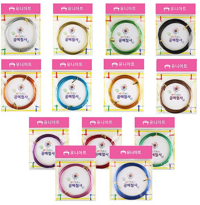 유니아트 1000 내가 만드는 공예 철사 1.5mm 밤색, 1개