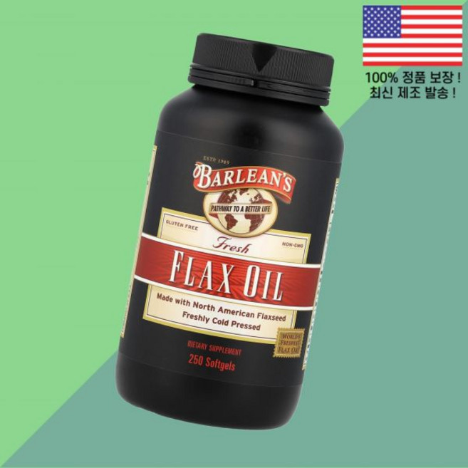 배린스 신선한 아마 오일 250 소프트젤 캡슐 Barlean's Fresh Flax Oil Softgels, 1