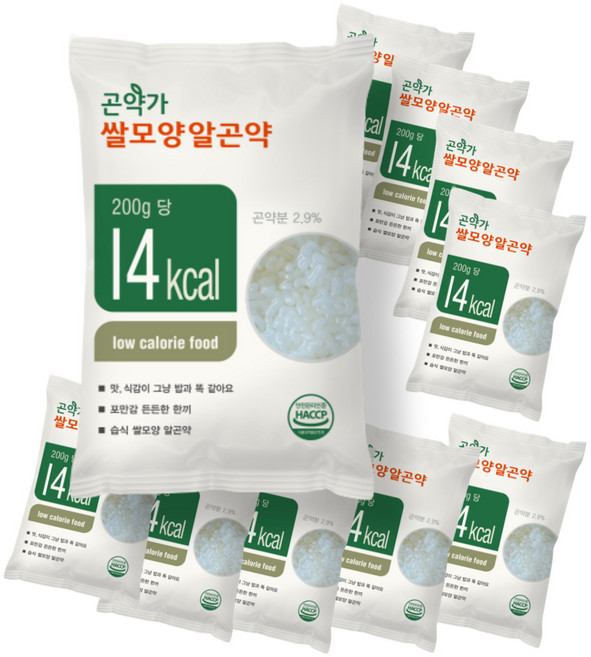곤약가 쌀모양알곤약 곤약쌀 곤약미 14kcal, 200g, 10개