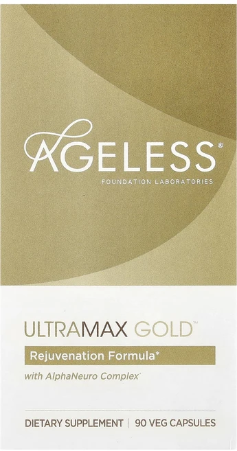Ageless Foundation 알파뉴로 컴플렉스 함유 울트라맥스 Gold 베지캡슐 90정, 4병 - 쿠팡