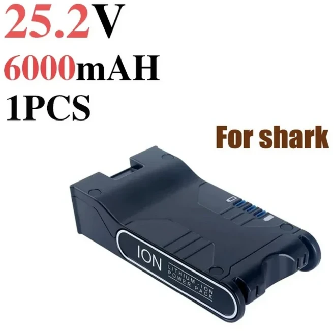 25.2V 6000mAh 샤크 S1 S2 S3 S4 S6 S7 S9 IC205 200C 200W XBAT200 XBAT200AS 진공 청소기 리튬 배터리, 01 25.2V 6000mah, 1
