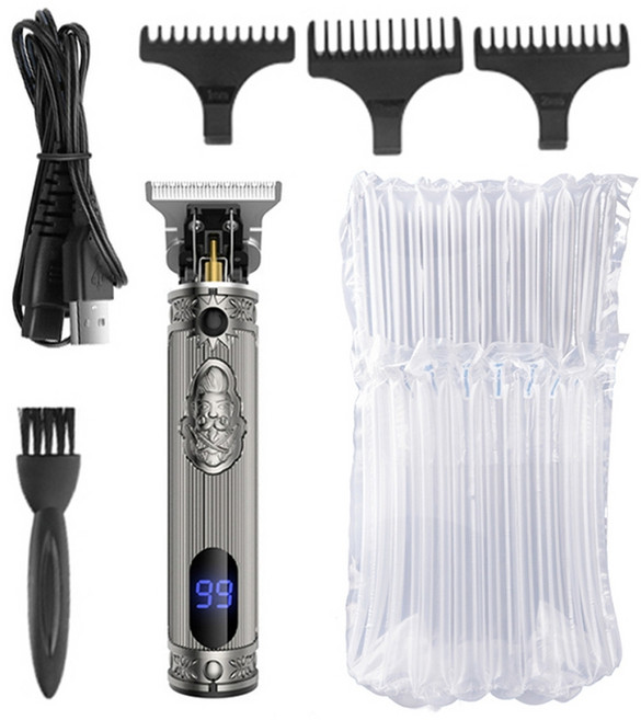 original kemei 강력한 금속 하우징 전문 헤어 트리머 남성용 전기 수염 트리머 클리퍼 hair barber cordless set, 거품 가방, 1개