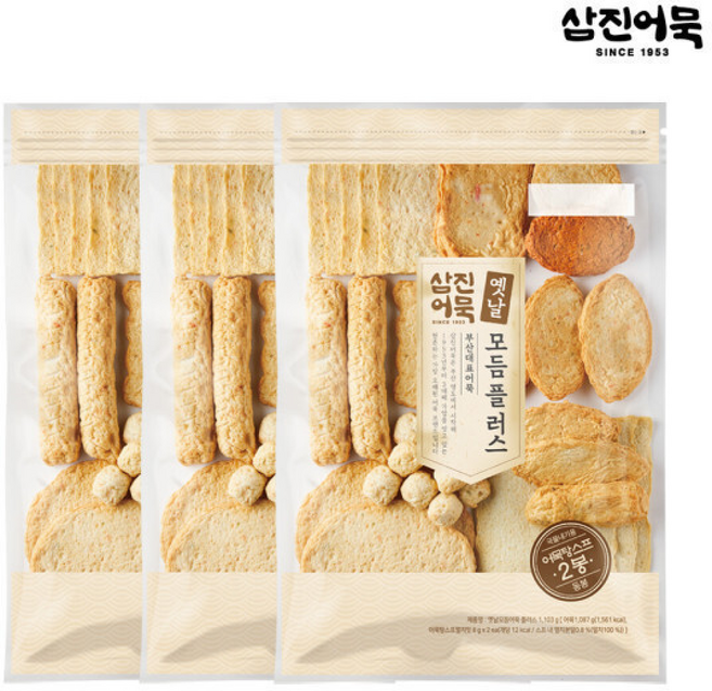 삼진어묵 옛날모듬어묵 플러스, 1.1kg, 3개
