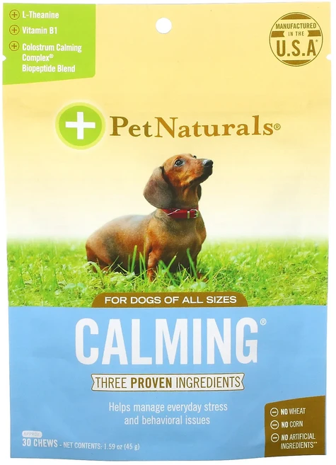Pet Naturals 진정효과 강아지 전용 츄어블 30개 1.59 oz (45 g), 스트레스완화/안정/집중력관리, 1개 - 쿠팡