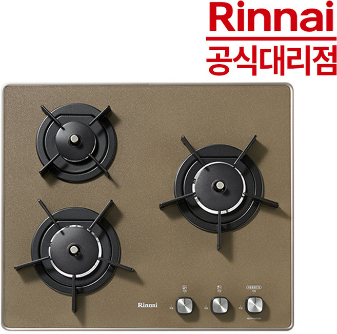 린나이 빌트인 가스렌지 3구 쿡탑 RBR-PF3001D, LNG, RBR-PF3031BD