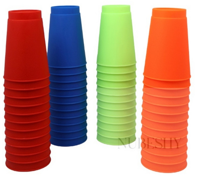 스포츠용 스택킹컵 12입 스포츠스태킹, 레드, 1세트, 레드