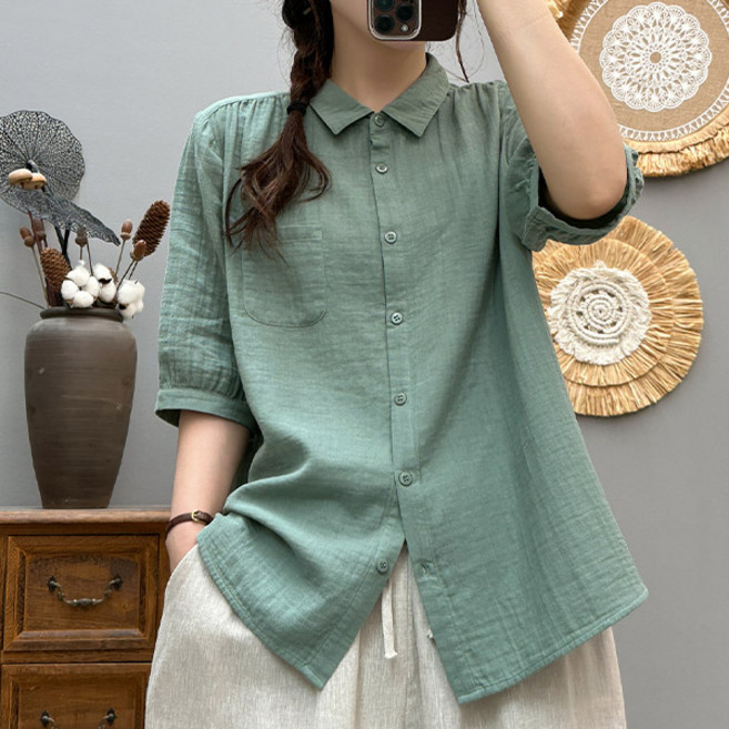 드마엘 여성 네티 7부 소매 여름셔츠(5color)+델로나