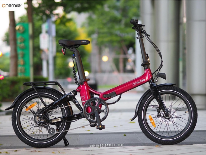 ONEMILE NOMAD 摺疊電動輔助自行車 20吋 藍色/桃紅色/綠色, 詳見包裝