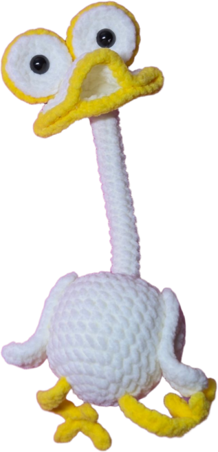 몽글공방 뜨개인형 손뜨개 키링 완성품 동물인형, 1개, 흰오리