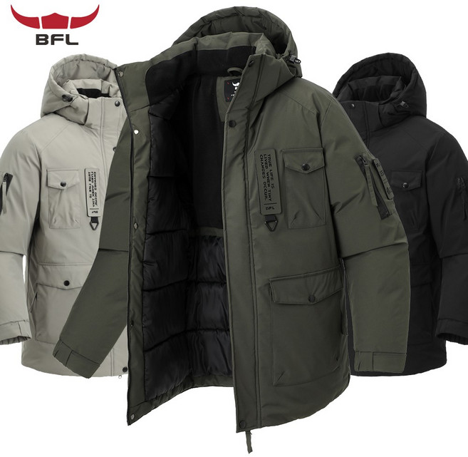 버팔로 겨울 남성 하이앤드 익스페디션 방한 탈부착 후드 웰론 패딩점퍼