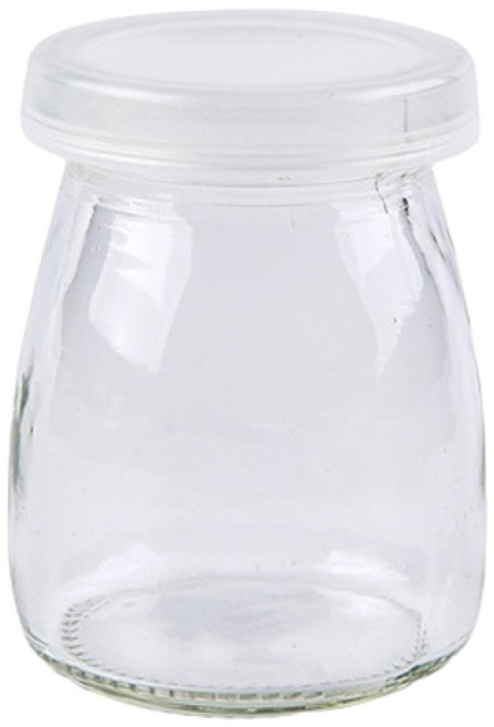 玻璃布丁瓶 (含蓋) 布丁杯/乳酪杯/奶酪杯 CC0290, 透明, 1個