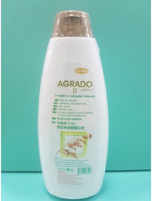 溫和舒緩 長效保濕 效期至2027年1月, 1個, Agrado2原型燕麥膠體浴液720ml, 720g