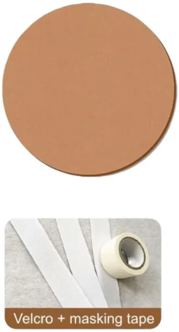 방음 원형 펠트 벽 패널 벽 문 스튜디오 방음재 비접착식 두꺼운 벽 스티커 장식, 03 20x20cm-8 PCS, 11 light coffee