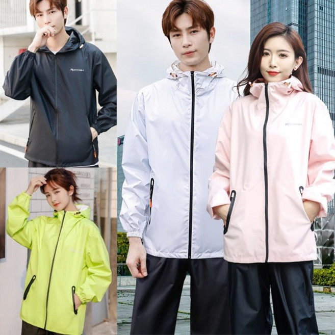 남여 고급 골프비옷 상하세트 배달 캠핑 우의 바지 휴대용 레인슈트, 블루XL, 1개