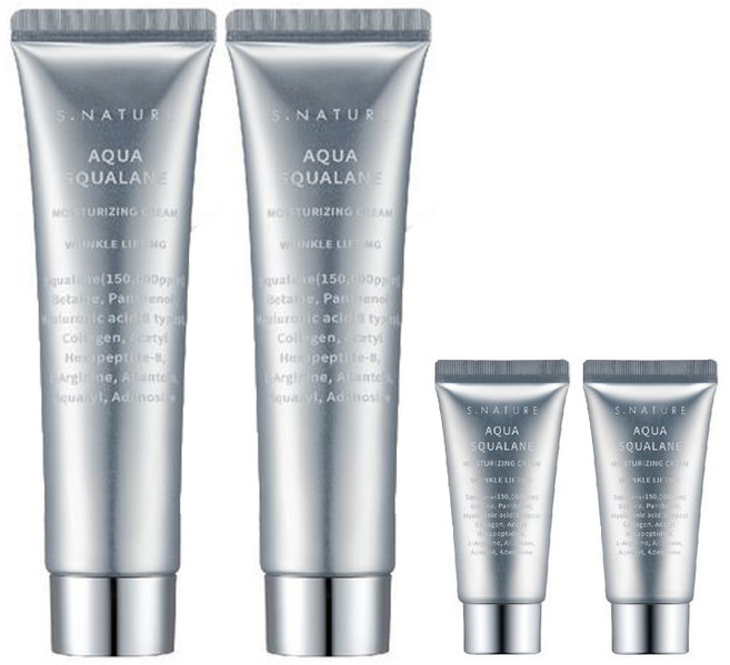 에스네이처 아쿠아 수분크림 기획세트 60ml+60ml+30ml+30ml 총180ml, 1개, 180ml
