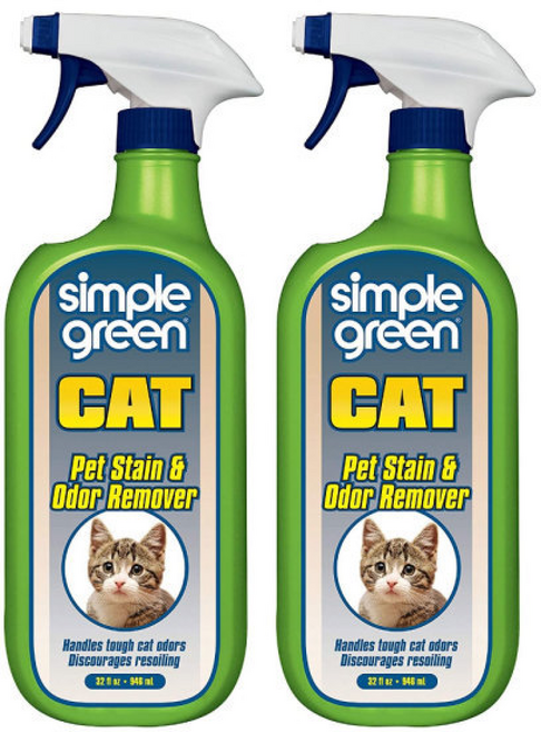 심플그린 simple green 고양이 탈취제 1+1 얼룩 및 냄새제거제 애완 반려동물 스프레이, 1개, 946ml