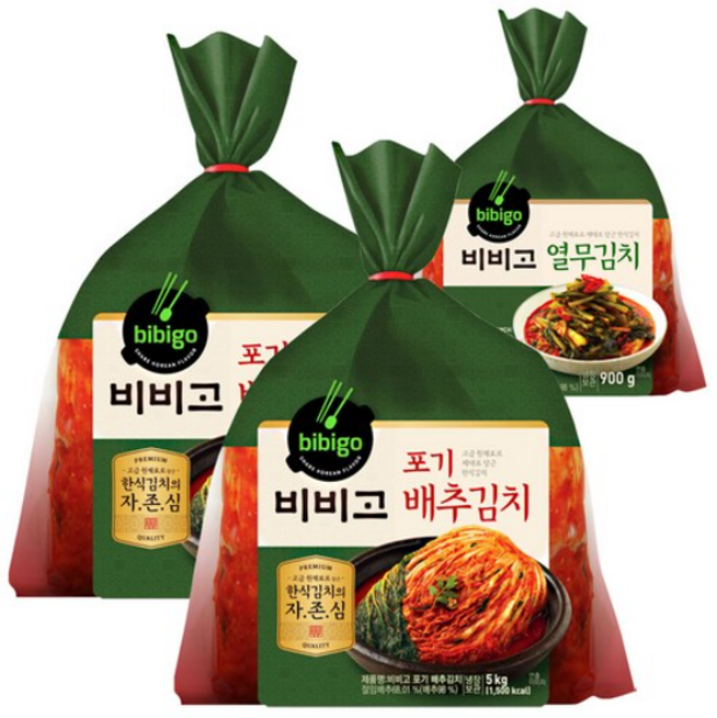 시원 아삭한 비비고 포기김치 10kg+열무김치 900g, 1세트