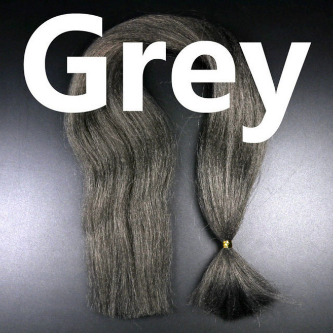 Wifreo 溪顏 飛釣 Streamer Fiber 毛鉤綁製材料 30cm Kinky & Soft, 1個, 灰色