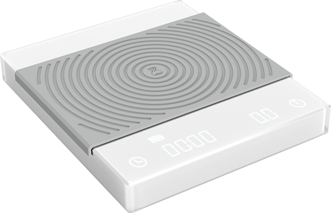 타임모어 블랙 미러 베이직 + 디지털 커피 식품 주방 저울 USB 경량, 01 White
