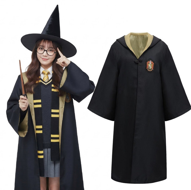 [청춘교복] 해리포터 로브 망토 코스프레 호그와트 마법학교 교복 의상 할로윈데이 졸업사진