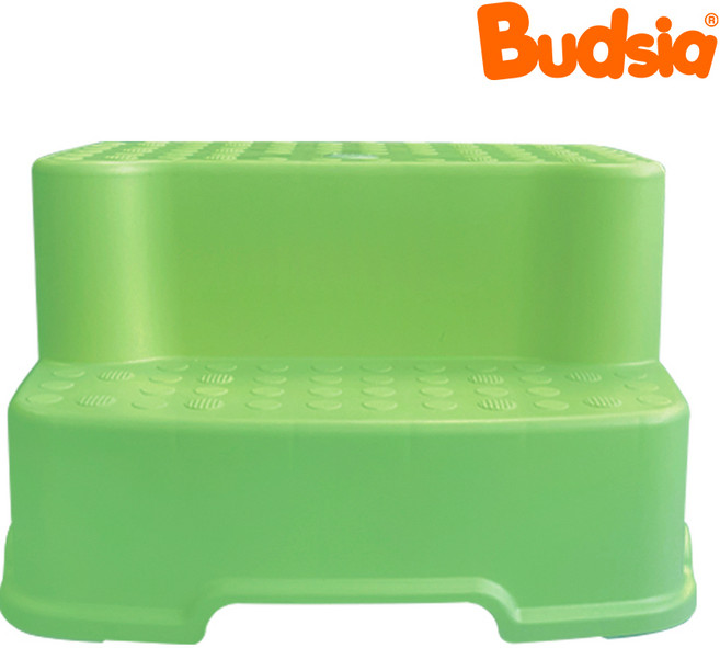 [버드시아] 논슬립 도트형 비비드 2단 디딤대 2026 New 컬러 라인업, 1개, 애플그린