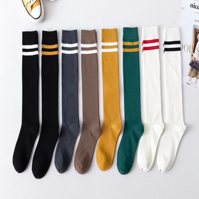 두줄니삭스 반스타킹 롱 종아리 무릎 양말 shn+164WT