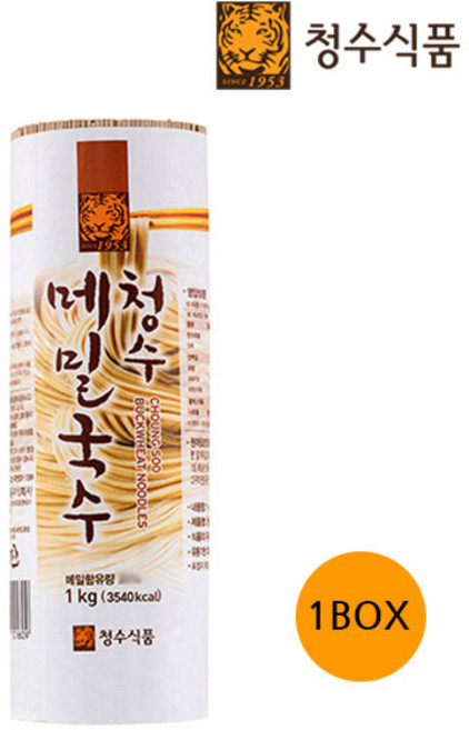 청수식품 [청수식품] 청수 메밀국수 10인분(원통 두루마리) 1kg x 15개, 1개