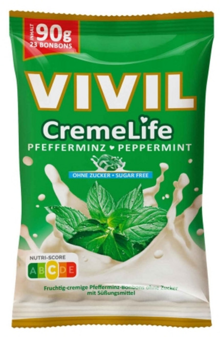 비빌 (해외) 크림라이프 페퍼민트 무설탕캔디 90g, 1개