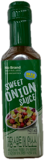 노브랜드 저당 스위트 어니언 소스, 1개, 440g