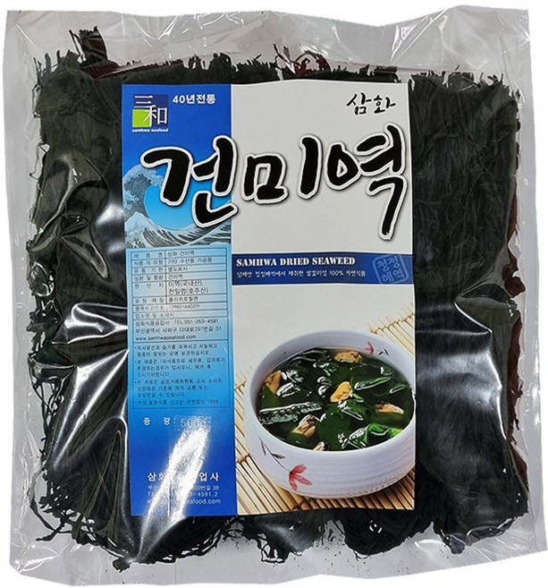[삼화해조류]완도산 산모미역 500g 최상품 선물용, 1개