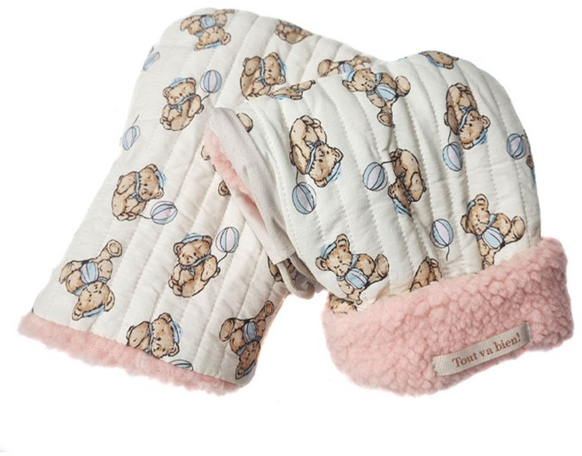 발통마켓 자전거 킥보드 공용 겨울 핸드워머 장갑, 1세트, 핑크