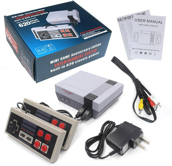가정용 레트로 고전게임기 620가지 충전식 겜보이 추억 검은 패미콤 옛날 패밀리, 620in1 양손잡이
