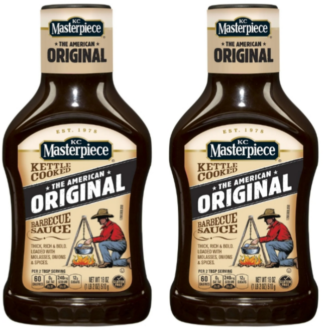 KC 마스터피스 오리지널 바베큐 소스, 510g, 2개