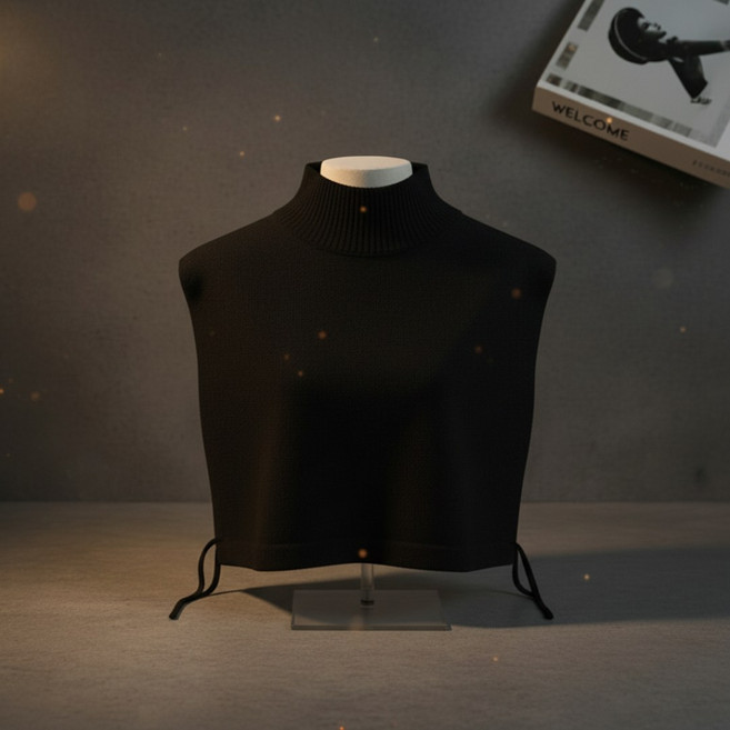 미브레 여성 공갈 가짜 목티 페이크 폴라 목폴라 목만있는 반폴라