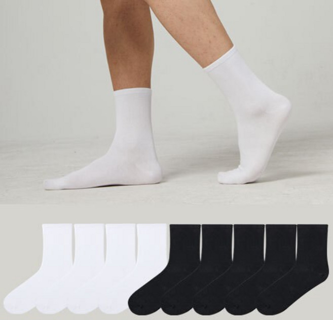 스위스밀리터리 남성용 스포츠 양말 중목 10켤레, 혼합