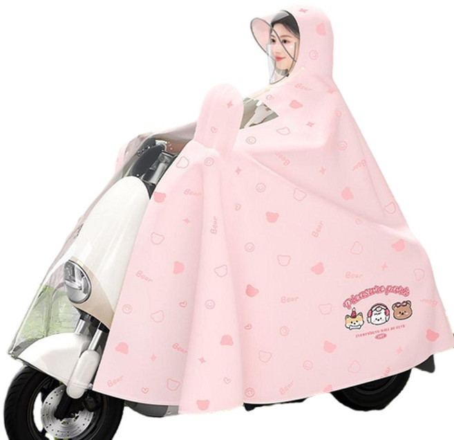 HANQI 雨衣電動車長款全身防暴雨披加厚成人騎行專用女