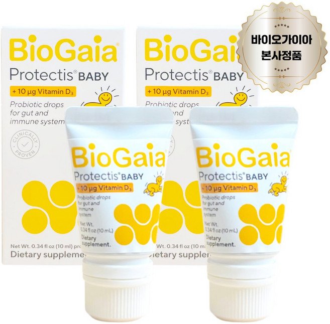 바이오가이아 아기유산균 프로바이오틱 비타민D 베이비드롭 10ml 2개