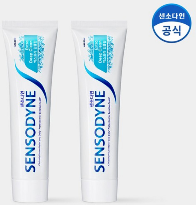 센소다인 엑스트라 딥클린 치약, 120g, 2개