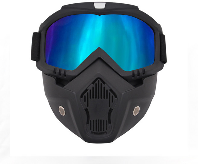 엠파이어 미러고글 마스크 GOG1600, 검정 + 미러무지개, 1개