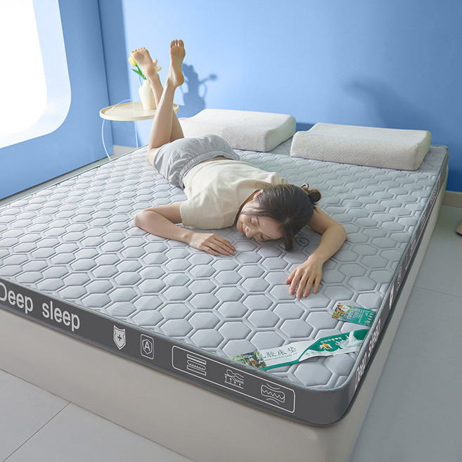 Deep sleep 針織牛奶絲立體乳膠床墊, 深睡-灰,90*200公分（10cm厚）