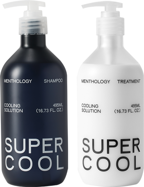멘톨로지 탈모 기능성 두피 쿨링 청소년 임산부 미용실 쿨 민트 지성 슈퍼 쿨 샴푸 트리트먼트 세트, 1세트