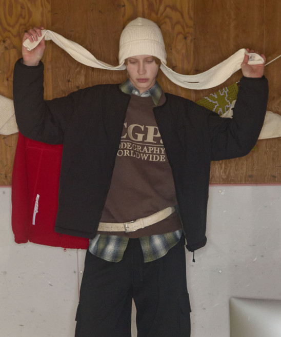 코드그라피 CGP 리버시블 플리스 퀼팅 점퍼_블랙