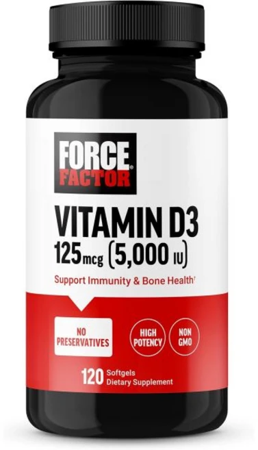 비타민D 포스 팩터 비타민 D3 5000 U 소프트젤 D 프리미엄 품질 방부제 없음 120, 1개, 120정 - 쿠팡