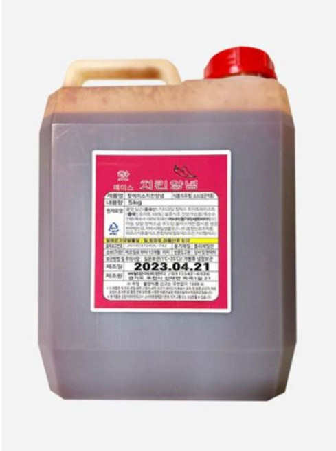 맛죤식품 치킨 양념 핫에이스 5kg 소스 닭 튀김 치킨 바베큐, 1개