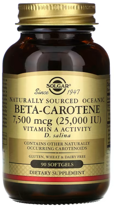 솔가 베타 알파 카로틴 7500mcg 지아잔틴 크립토잔틴 루테인 90젤, 1개, 90정