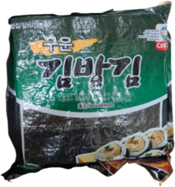 대미 아지망 구운 김밥김 100장 220g 안터지는 두꺼운 두번구운 생김 업소용, 1개