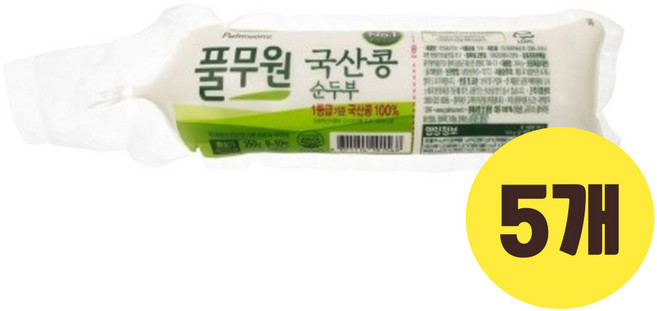 풀무원 국산콩 순두부 350g, 5개