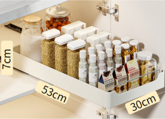 가려거든 슬라이딩 레일 선반 정리대, 화이트, 1개